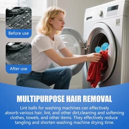 Allecto Plus - Herbruikbare dierenhaarverwijderaar (12 stuks) - Effectieve pluisverwijderaar voor wasmachine - Praktisch accessoire voor hondenhaar en kattenhaar - Wasverzorging essentieel. — thumbnail 5