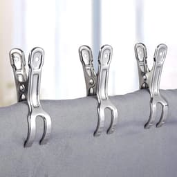 Allecto Plus - 6 stuks Strandhanddoekclips 85 cm - Roestvrij Staal - Windbestendig - Wasknijpers voor Strandlakens - Kleding - Tapijt — thumbnail 2
