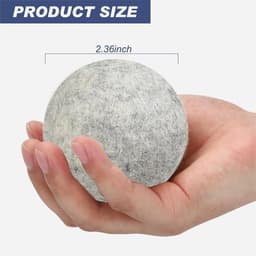 Droogballen set van 6 - Natuurlijke wasverzachter voor wasdroger - Woldrogerballen voor dons - Efficiënte wasballen met searchwoord en searchwoord — thumbnail 2