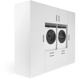 Wasophoogte® Wasmachine Kast Dublin - Wasmachine verhoger - Wasmachine ombouw - 700(D)*2530(B)*2110(H) mm - Wit — thumbnail 3