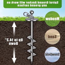 Robuuste Grondanker voor Honden, 40 cm, Ideaal voor Grote Honden tot 100 kg, Geen Verstrikkingen, Perfect voor Tuin, Strand en Buitenactiviteiten — thumbnail 2