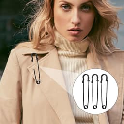 Grote Veiligheidsspelden - Extra Grote Spelden - Kleding Repareren - Met Veiligheidssluiting - 10 cm - Zwart — thumbnail 2