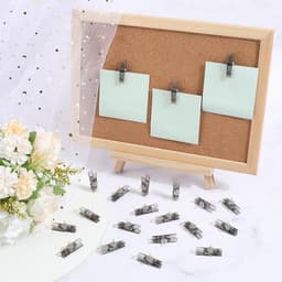 Punaises met Klem - Mini Clips - Foto's Bevestigen - Stevig Kunststof - 50 Stuks - Zwart — thumbnail 4