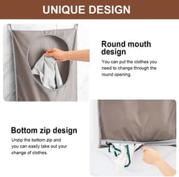 SPHProducts - Opknoping Wasserij Bag - Opvouwbare waszak - Ruimtebesparend - 2 stuks - Geschikt voor vuile was - 50 liter — thumbnail 4
