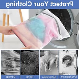 Set van 4 Wasnetten voor de Wasmachine met Verborgen Ritsen, Duurzaam en Sterk, Waszak voor Kleding, Ondergoed en Babykleding (40 x 50 cm) — thumbnail 2