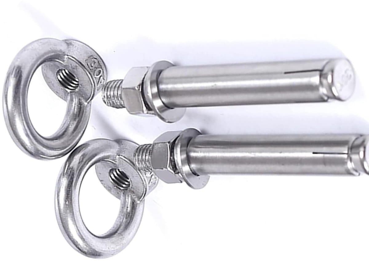 Ring Hijs Bout - Expansie Anker - Zware Lasten Verankeren - Roestvrij Staal 304 - M14x120mm - Zilverkleurig — afbeelding 1