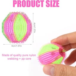 Dailygoody - Huisdierhaarverwijderingsballen - Pluizenvanger voor Wasgoed - 12 Stuks van 4cm - Herbruikbaar en Zacht - Geschikt voor Honden en Katten ... — thumbnail 4