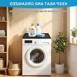 Waterdichte antislip wasmachineonderlegger 60 x 50 cm, afwasbare siliconen hoes, optimale bescherming voor wasmachine en droger — thumbnail 4