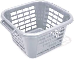 Wasmand Vierkant - Wasbak Kleren - Kleine Was - Gemaakt van Gerecycled Plastic - 25 Liter - Lichtgrijs — thumbnail 1
