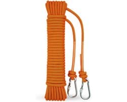 Sterke Waslijn Staalkern met Haken en Clips - 5M tot 13M - Weerbestendig voor Buiten en Binnen