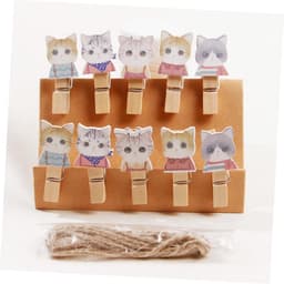 Houten Clips - Fotoclips Wasknijpers - Decoratie Ophangen - Natuurlijk Hout - 3.5 cm - Niet gespecificeerd — thumbnail 5