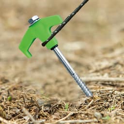 Grondanker Schroef - Tentharingen Stevig - Outdoor Verankering - Licht Op In Donker - 20 cm - Groen — thumbnail 2
