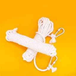 Waslijn Touw - Kledinglijn Outdoor - Kleding Drogen - Anti-Slip Gevlochten - 10 meter - Wit — thumbnail 2