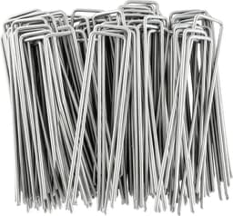 SnelShoppen - 100 stuks Grondankers U-vormige Tuinharingen - Sterke Grondharingen voor Tuin, Camping, Feesten - Stabiele Bevestiging voor Tent en Deco — thumbnail 1