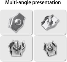 Dailygoods- Kabelklemmen Roestvrij Staal 304 - Zelfklevende Bevestigingsklemmen - Rigging Bevestigingselementen - Voor Waslijn/Banners - Duurzaam/Robuust - 8 x 15 mm - Bevestigingsklem — thumbnail 4