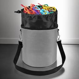 Wasknijperzak Opbergtas - Kleine Voorwerpen Organizer - Wasknijpers Opbergen - Met Schouderbanden - 29 x 24 x 1 cm - Grijs — thumbnail 2
