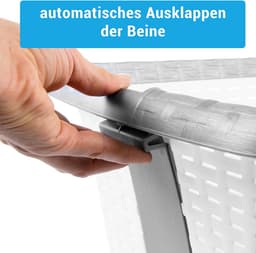 Wasmand met standaard - Korf met poten - Wassen organiseren - Automatisch inklapbaar frame — thumbnail 4