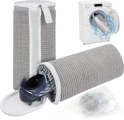 Dailygoods - Flintronic 2 stuks waszakken, herbruikbaar, voor wasmachine en wasdroger, ideaal voor gymschoenen, sokken, beha's (donkergrijs) — thumbnail 5