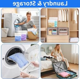 6-delige Mesh Waszakken met Rits, Duurzaam en Herbruikbaar Net voor Wasmachine, Ideaal voor Delicate Was zoals Truien, Jassen, Hemden, Ondergoed en Sokken (25×30cm/30×40cm) — thumbnail 3