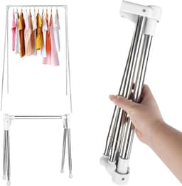 Vouwbaar Kleding Droogrek voor Thuis en Reizen - Ideaal voor Camping, Buiten en Wasgoed - 13-28 Inch Verstelbaar en Compact — thumbnail 1