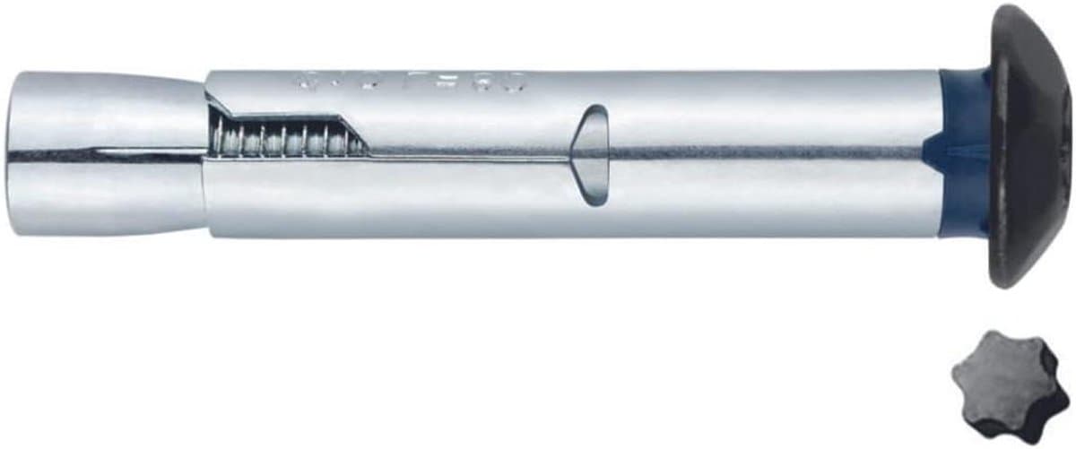 Boutankers Verzinkt Zwart - Metalen Ankers Schroefkop - Middelzware Belastingen Bevestigen - Geïntegreerde Anti-Rotatie - M8 x 80 Ø10 - Zwart — afbeelding 1