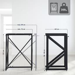 Wasmachine Verhoger - Opzetrek - Ruimte Besparen - Extra Stabiel Frame - Max 300 kg - Zwart — thumbnail 2