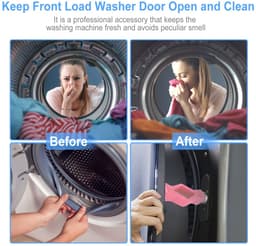 Dailygoods- Wasmachine Deurstopper met Magneten - Deurhouder - Antislip - Duurzaam Silicoon - Geschikt voor Voorladers - Beschermt tegen Krassen — thumbnail 2