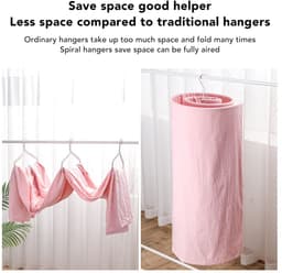 Dailygoods- Droogrek Spiraalvormig - Ruimtebesparend - Kledingdrooghouder - Sterk Draagvermogen - Totale Lengte 2,1 m - Geschikt voor Dekbedden - Drooghanger — thumbnail 2
