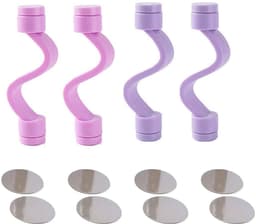 Dailygoods- Wasmachinedeurstoppers - Magnetische Deurbuffer - Deurvastzetter - Kunststof - Pakket van 4 - 10x2cm - Deurstopper — thumbnail 3