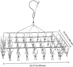 Dailygoods - 2 Stuks Opvouwbare Droogrek - Inklapbare Hanger voor Kleding en Ondergoed — thumbnail 5