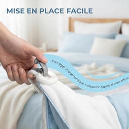 Set van 6 plastic hoesclips, onzichtbare bevestiging, antislip, duurzaam ABS-materiaal, voor het stevig vastzetten van lakens, tafelkleden en matrasbeschermers, afmetingen: 5,2 x 3,6 x 3 cm — thumbnail 3