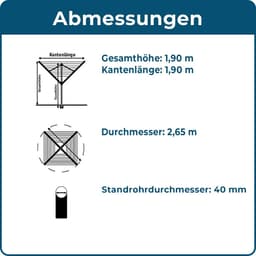 Droogmolen met Voet voor Camping & Thuis - Wasrek Staand - Droogrek Inklapbaar - kledingdroger — thumbnail 5