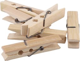 Houten Wasknijpers 6x1cm - 400 Stuks, Duurzame Kledingclips voor Kleding, Sokken en Creatieve Projecten — thumbnail 3