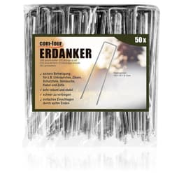 Grondankers Staal - Robuuste Haringen - Tuin Bevestigen - Hoekig Ontwerp - 150x30x3mm - Zilverkleurig — thumbnail 1
