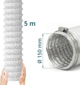 Afvoerslang - Ø 150 mm - 5 m - wit — thumbnail 3