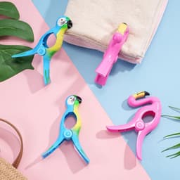 Winddichte Plastic Wasknijpers - 4 Stuks, Grote en Draagbare Handdoekhouder voor Binnen en Buiten, Ideaal voor Terras en Balkon — thumbnail 2