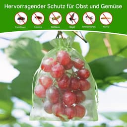 Fruitnetzakken - Beschermzakken - Oogst Beschermen - Herbruikbaar Trekkoord - 15 x 20 cm - Groen — thumbnail 5