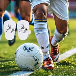 8 * 5cm Scheenbeschermers voor Voetbal - Extra Mini-Beschermers voor Heren Dames Jongens Meisjes, 2 Paar — thumbnail 2