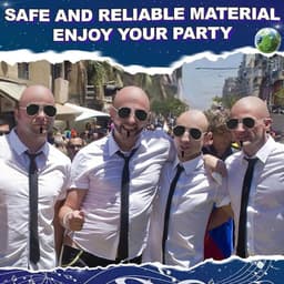 Volwassenen Mr Worldwide Accessoire Set, Naakt Latex Kale Cap, Zwarte Zonnebril, Zwarte Ziel Patch, Kale Huid Kale Hoofd Schedel Pruik Cap Beroemde Rapper Cosplay Halloween — thumbnail 3