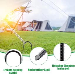 Set van 12 Grondankers voor Trampolines en Tent Bevestiging — thumbnail 2