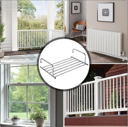 Uitbreidbare wasrek voor balkon | Droogrek voor buiten en verwarming met extra ruimte — thumbnail 5