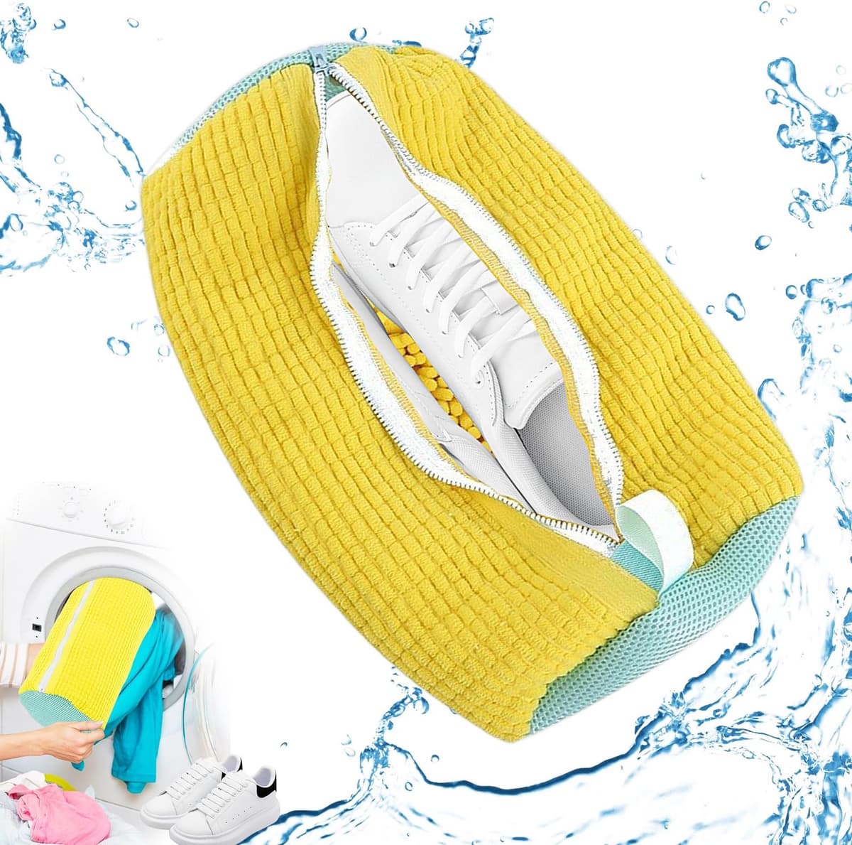 Waszak Schoenen Herbruikbaar - Waszak met Rits - Waszakken voor Wasgoed - Wasnet - Waszak Groot - Geschikt voor Wasmachine — afbeelding 1