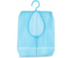 Waszak van Mesh, Multifunctionele Opbergtas van Mesh voor Ondergoed, Reistas met Ophanghaak voor Sokken, Kousen, Bh's en Ander Ondergoed de badkamer. (BLUE)