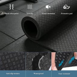 Anti-vibratie mat voor wasmachine, 60 x 60 cm, waterdicht, antislip en vloerbescherming tegen trillingen — thumbnail 2