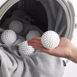 Wasballen voor de wasmachine, wasballen voor donsjacks, herbruikbaar, voor het reinigen van de wasmachine thuis, wasmachine en droger (blauw, roze, wit) — thumbnail 2