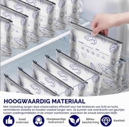 Vrieszakken met Ritssluiting - Aluminiumfolie - Groot - Herbruikbare Voedselopslagzakken voor Vlees, Groenten en Fruit — thumbnail 3