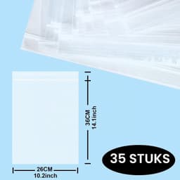 Hersluitbare Zakjes - Transparant - 26 x 36 cm - Plastic Zakjes met Druksluiting - Voor Opslag en Organisatie — thumbnail 3