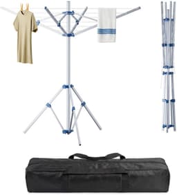 Mobiele Kleerhanger met 4 Armen en 16 Meter Waslijn — thumbnail 1