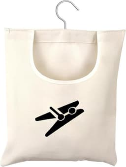 Wasknijperzak - Beige - Duurzaam canvas - 32 x 28 cm - 1 stuk — thumbnail 1