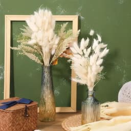 Gedroogde bloemen, natuurlijke kleur droogboeket, gedroogde bloemen perfect voor bruiloften, huisdecoratie, thuis, feest, bruiloft, vaas, decoratie — thumbnail 2